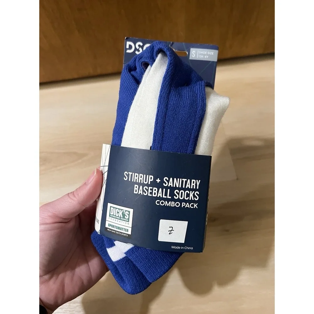 Dick's Sporting Goods Stirrup Sanitary Baseball Socks Kids Small Royal Blue 13-4